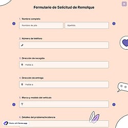 Formulario de Solicitud de Remolque