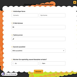 Abonnement des Newsletters