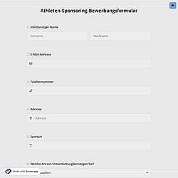 Athleten-Sponsoring-Bewerbungsformular