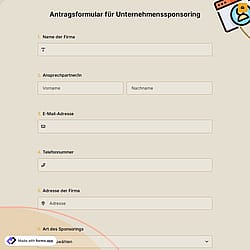 Antragsformular für Unternehmenssponsoring