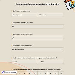 Pesquisa de Segurança no Local de Trabalho