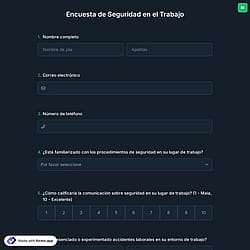 Encuesta de Seguridad en el Trabajo