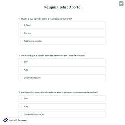 Pesquisa sobre Aborto