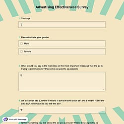 Advertising Effectiveness Survey