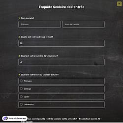 Enquête Scolaire de Rentrée