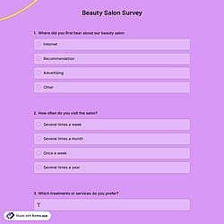 Beauty Salon Survey