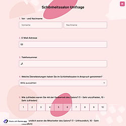 Schönheitssalon Umfrage