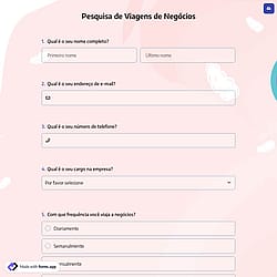 Pesquisa de Viagens de Negócios