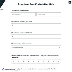 Pesquisa de Experiência do Candidato