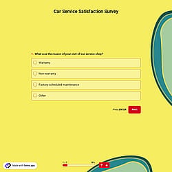 Car Service Satisfaction Survey