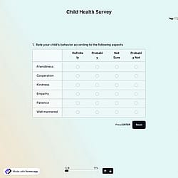 Child Health Survey