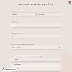Gemeinschaftsbeteiligungs-Umfrage