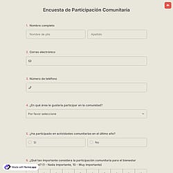 Encuesta de Participación Comunitaria