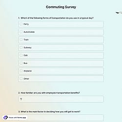 Commuting Survey