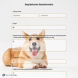 Dog Behavior Questionnaire
