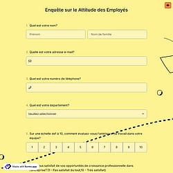 Enquête sur le Attitude des Employés