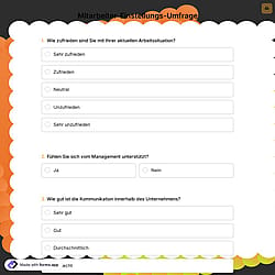 Mitarbeiter-Einstellungs-Umfrage