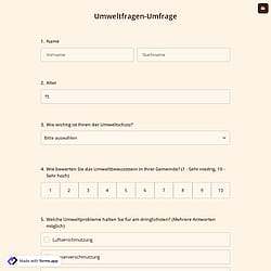 Umweltfragen-Umfrage