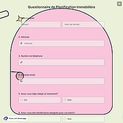 Questionnaire de Planification Immobilière
