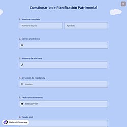 Cuestionario de Planificación Patrimonial