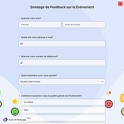 Sondage de feedback sur l'événement