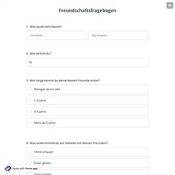 Freundschaftsfragebogen