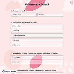 Cuestionario de Amistad