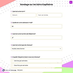 Sondage sur les Soins Capillaires