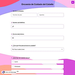 Encuesta de Cuidado del Cabello