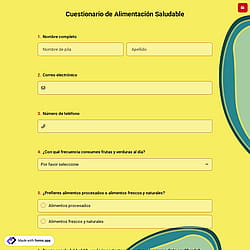 Cuestionario de Alimentación Saludable