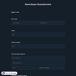 Home Buyer Questionnaire