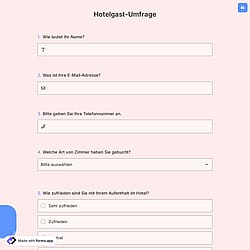 Hotelgast-Umfrage