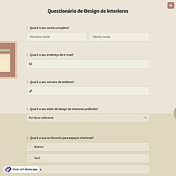 Questionário de Design de Interiores