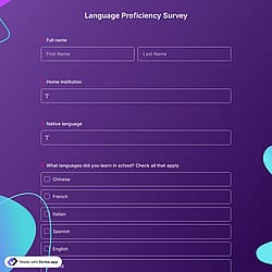 Language Proficiency Survey