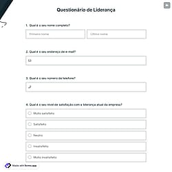 Questionário de Liderança