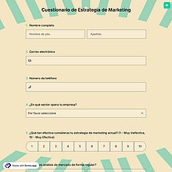 Cuestionario de Estrategia de Marketing