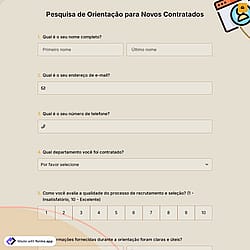 Pesquisa de Orientação para Novos Contratados