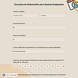 Encuesta de Orientación para Nuevos Empleados