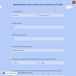Questionnaire sur la Santé et la Sécurité au Travail