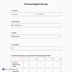 Personal Hygiene Survey