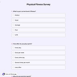 Physical Fitness Survey