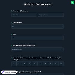 Körperliche Fitnessumfrage