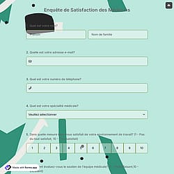 Enquête de Satisfaction des Médecins