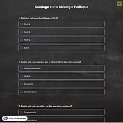 Sondage sur le Idéologie Politique