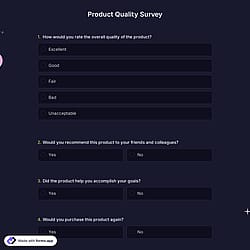Product Quality Survey