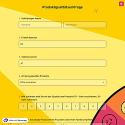 Produktqualitätsumfrage