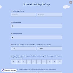 Sicherheitstraining-Umfrage