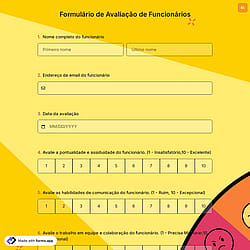 Formulário de Avaliação de Funcionários