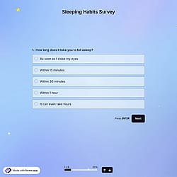 Sleeping Habits Survey