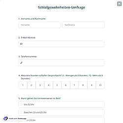 Schlafgewohnheiten-Umfrage